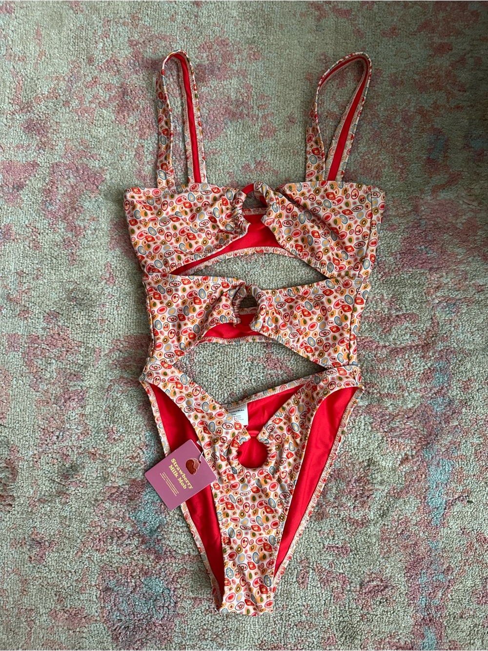 Strawberry Milk Mob Merlot One Piece NWT